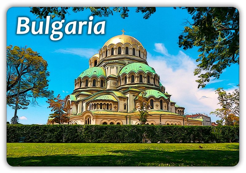 BUŁGARIA - Sofia - Katedra - Świątynia - Cerkiew - Magnes na lodówkę