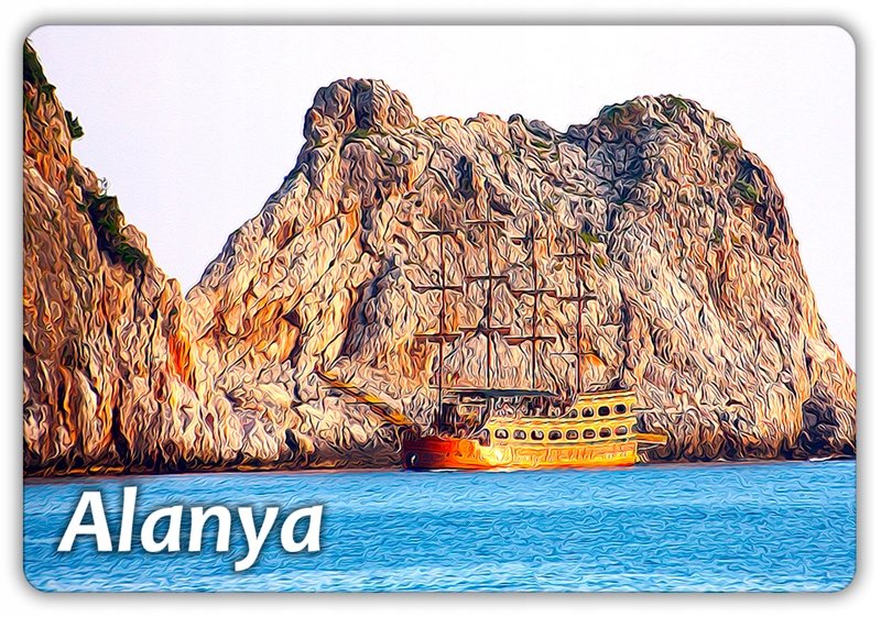 ALANYA - Morze Śródziemne - Turcja - Magnes na lodówkę