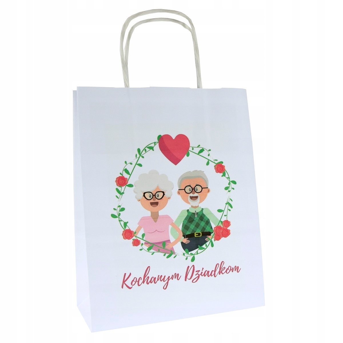 torba papierowa na prezent DZIEŃ BABCI I DZIADKA mała torebka na upominek