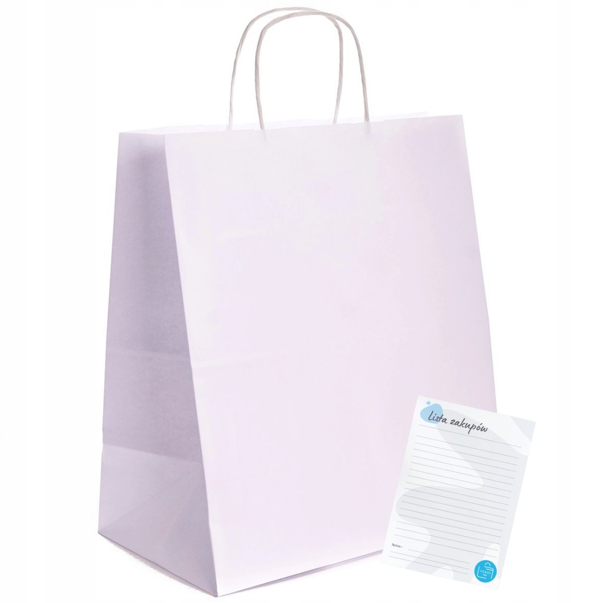 TOREBKI torby PAPIEROWE A3 białe 300x170x340mm DUŻA TOREBKA do sklepu 175x
