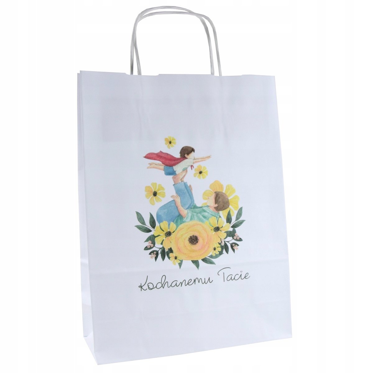 Torba papierowa na Dzień Taty 24x10x32cm prezentowa torba z nadrukiem