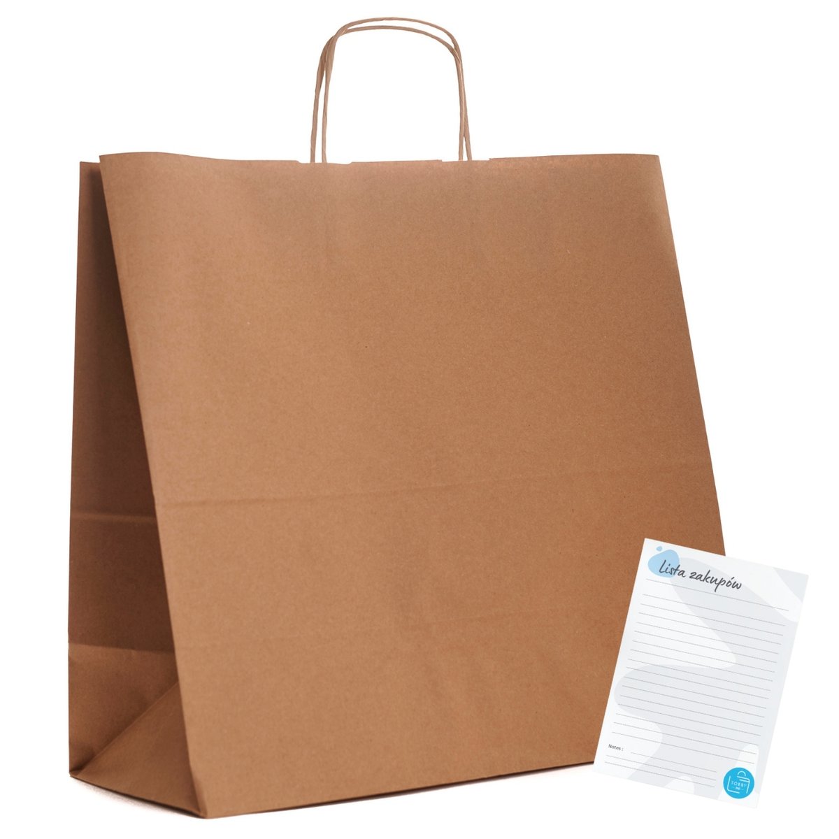 torebki do sklepu TORBA papierowa na zakupy 40x18x39cm TORBY szare a3 75szt