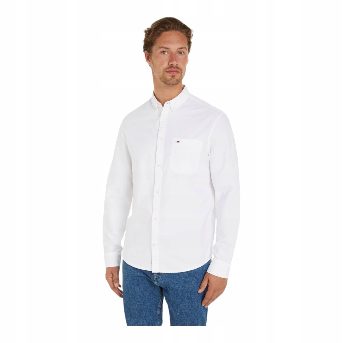 TOMMY HILFIGER MĘSKA KOSZULA TJM REG OXFORD SHIRT BIAŁA r.L