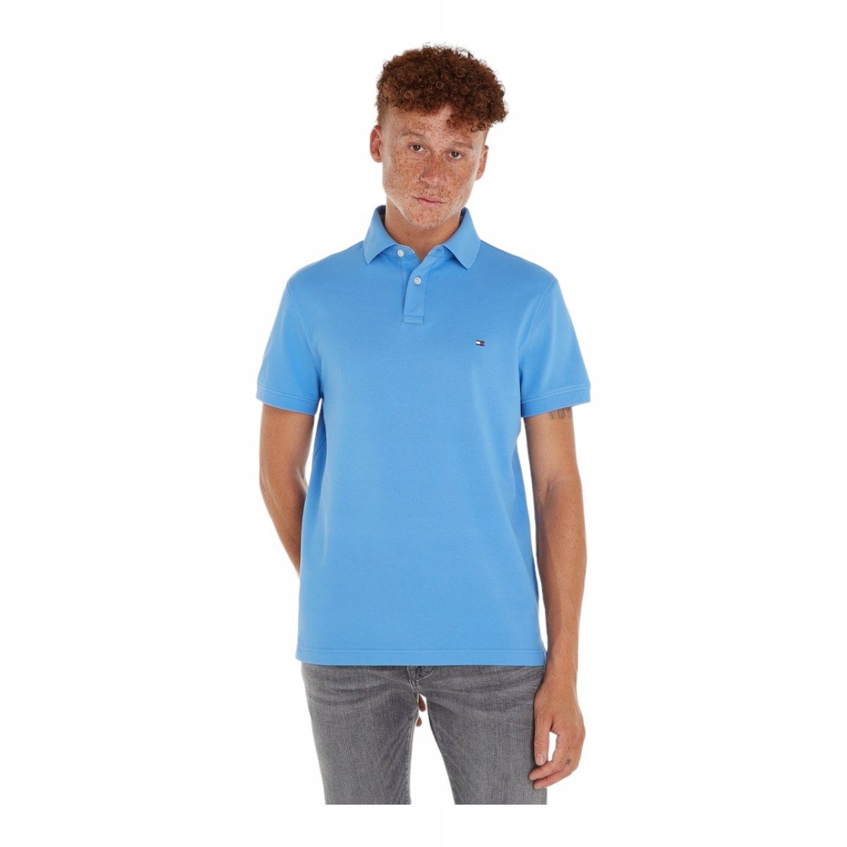 Tommy Hilfiger Męska Koszulka Polo 1985 Regular Polo Niebieska R.L