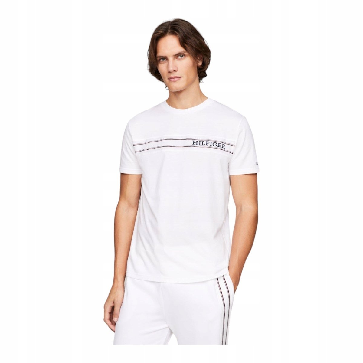 Tommy Hilfiger Koszulka Męska T-Shirt Ss Tee Biała R.M
