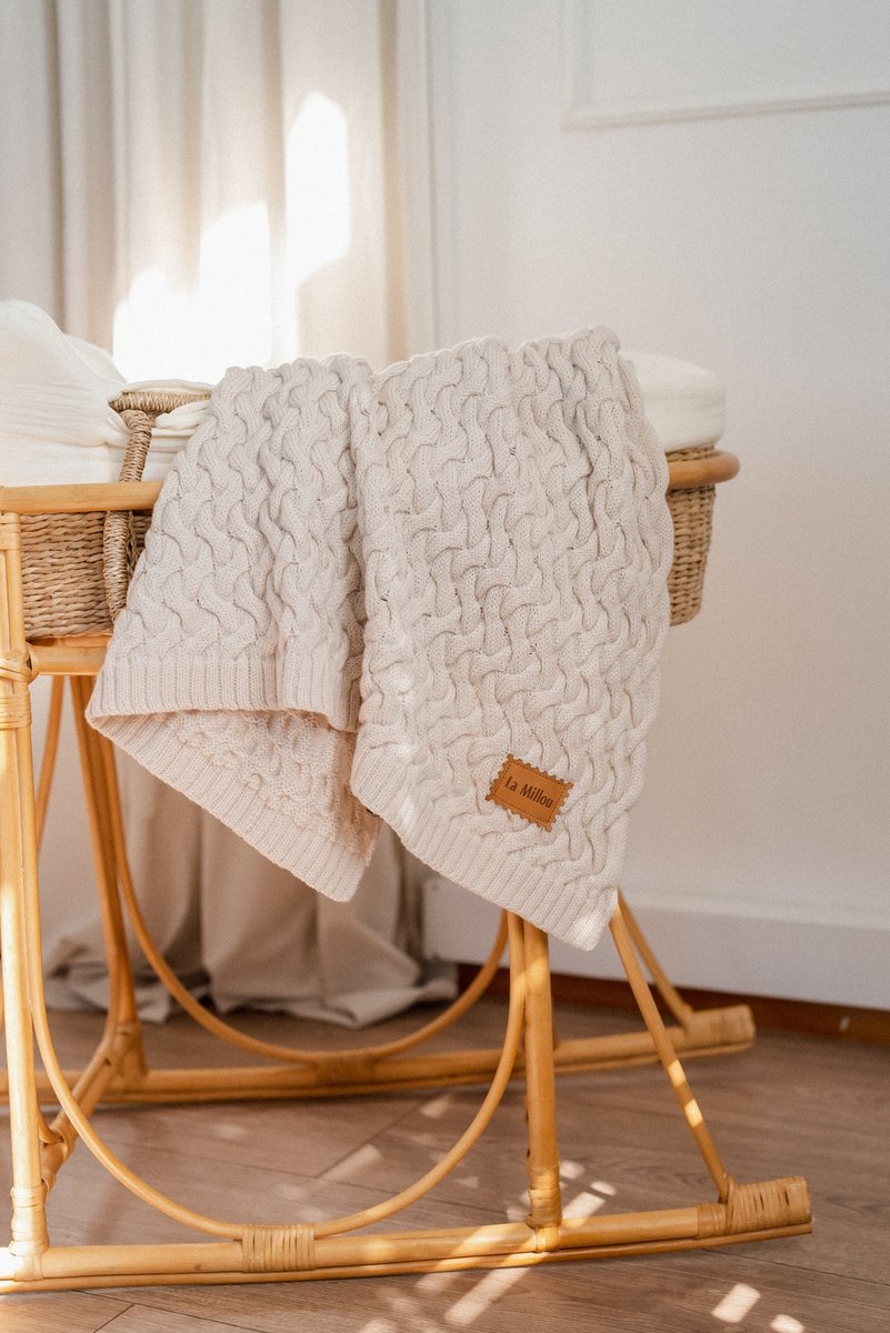 La Millou - Ciepły Koc Merino 100% STONED SAND