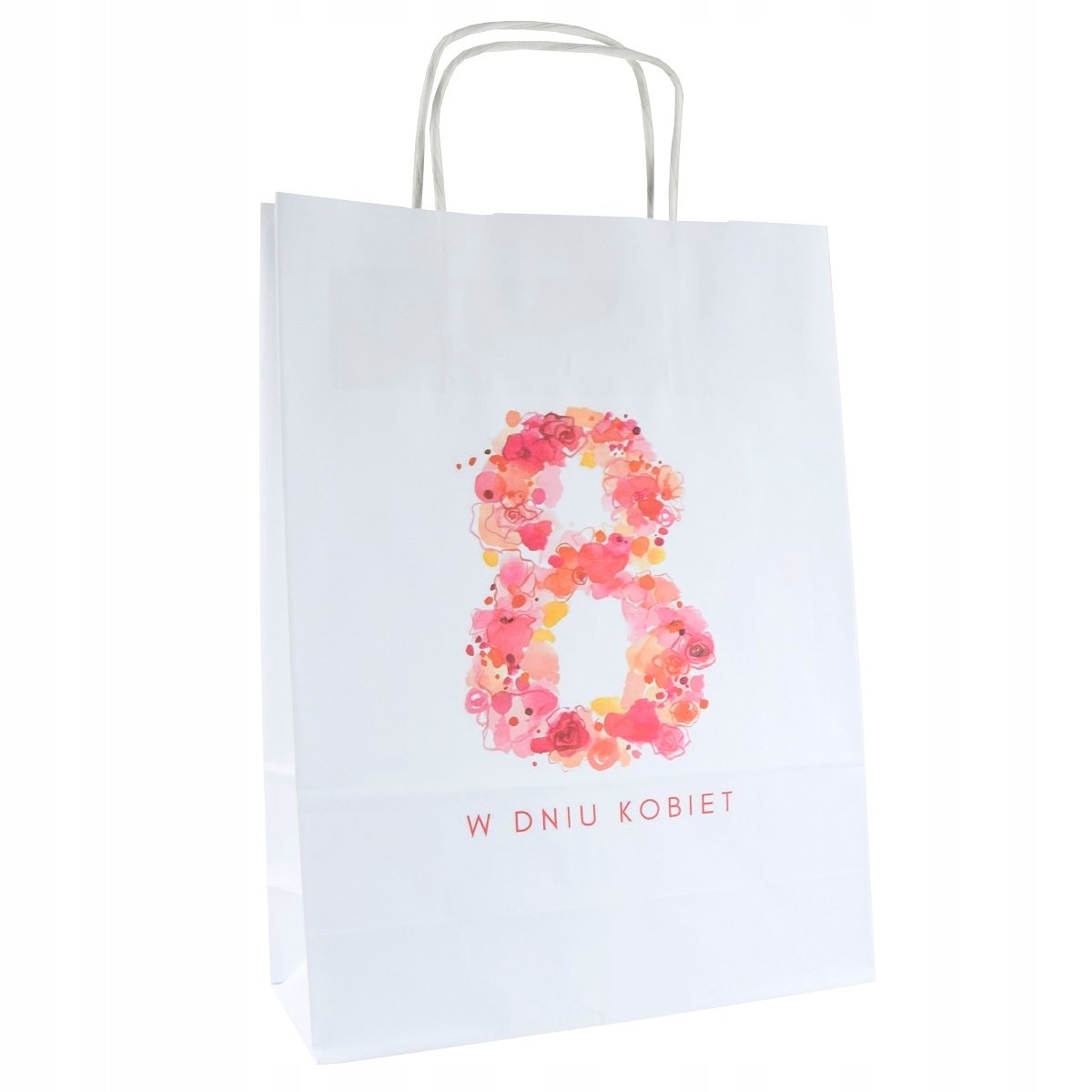 Opinie o torba papierowa z nadrukiem W DNIU KOBIET torebka prezentowa dzień kobiet