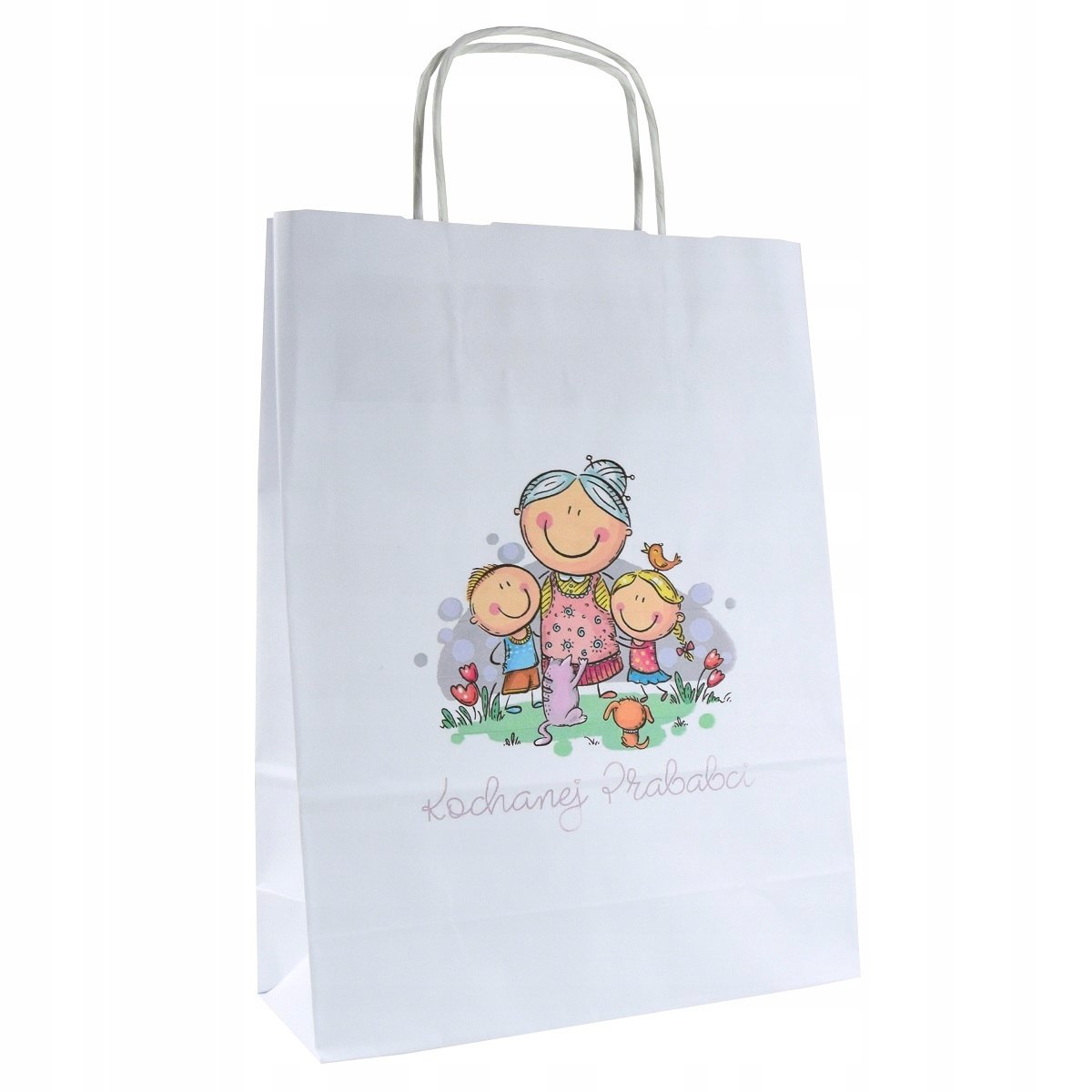 torba papierowa na prezent DZIEŃ BABCI torebka dla PRABABCI prezentowa