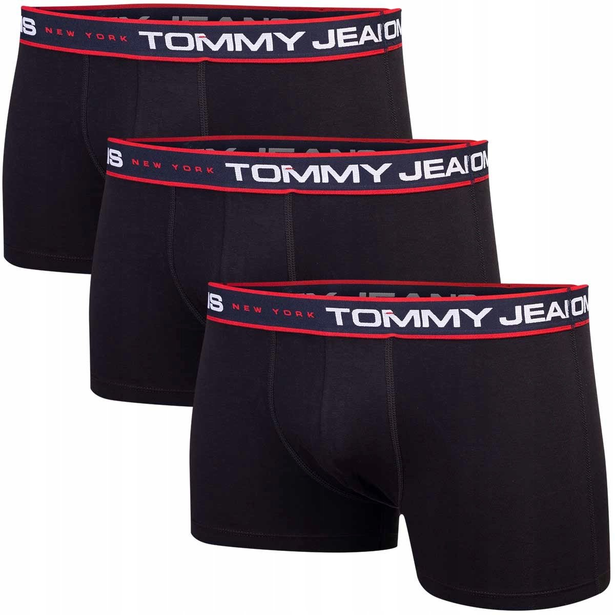 TOMMY HILFIGER BOKSERKI MĘSKIE MAJTKI 3 PARY TRUNK CZARNE r.M