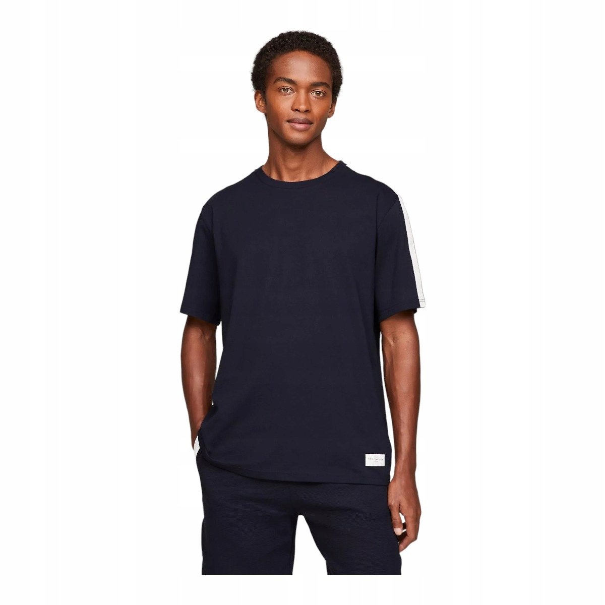 TOMMY HILFIGER MĘSKA KOSZULKA T-SHIRT SS TEE LOGO GRANATOWY r.M