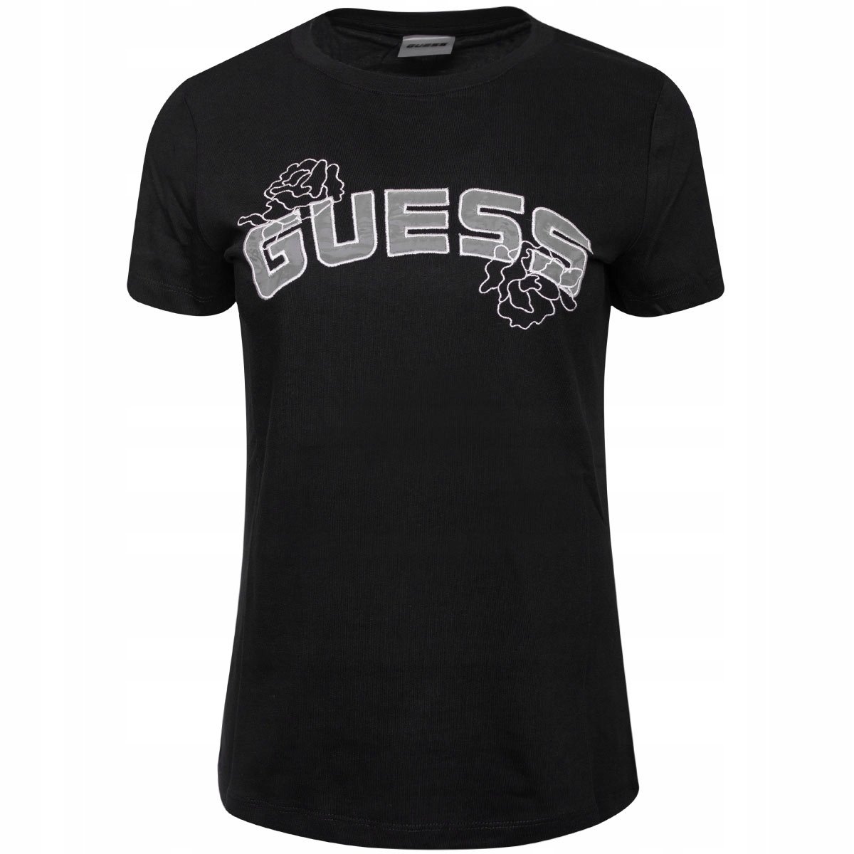 GUESS KOSZULKA DAMSKA T-SHIRT LISETTE SS T-SHIRT CZARNA r.M