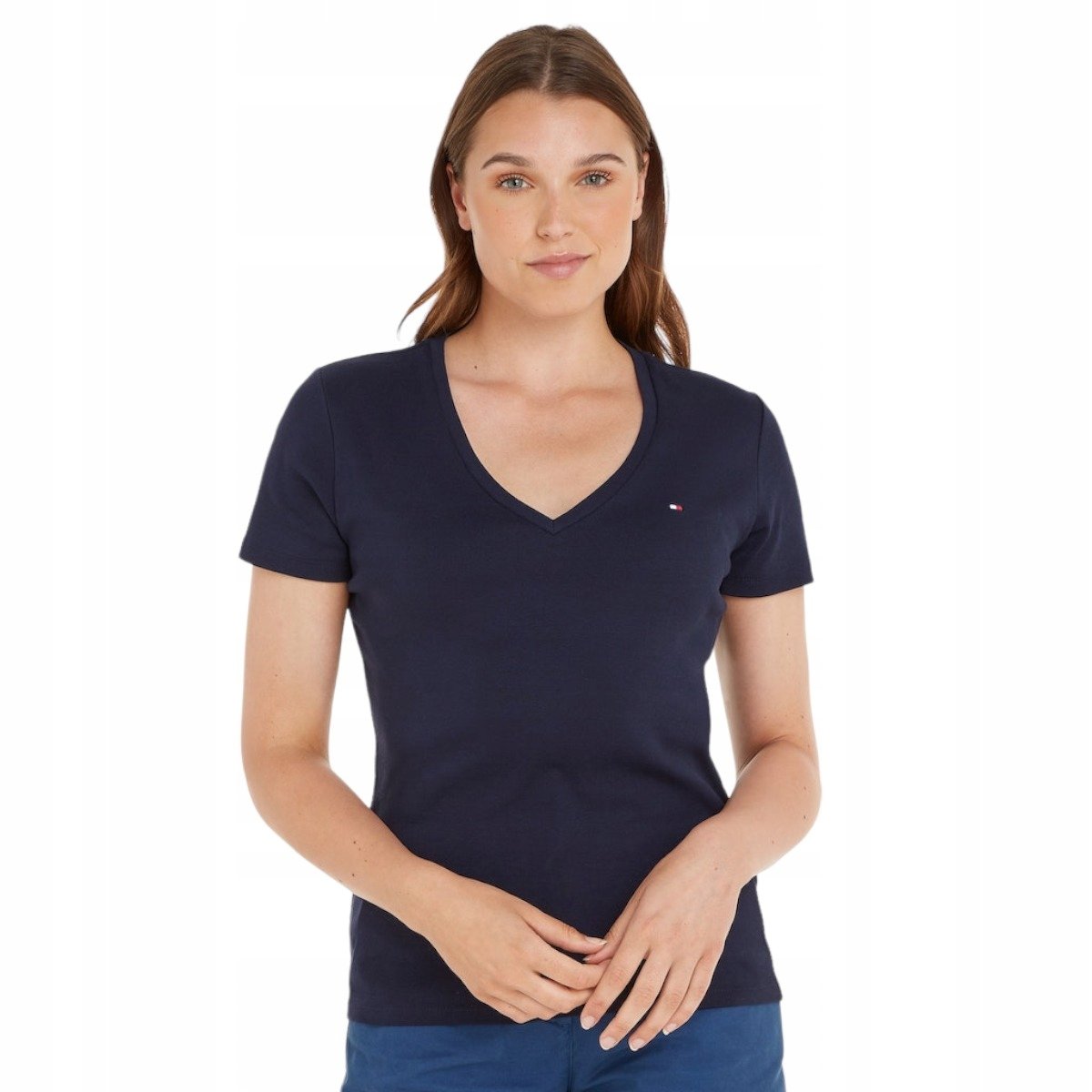Tommy Hilfiger Koszulka Damska T-Shirt Granat R.Xs