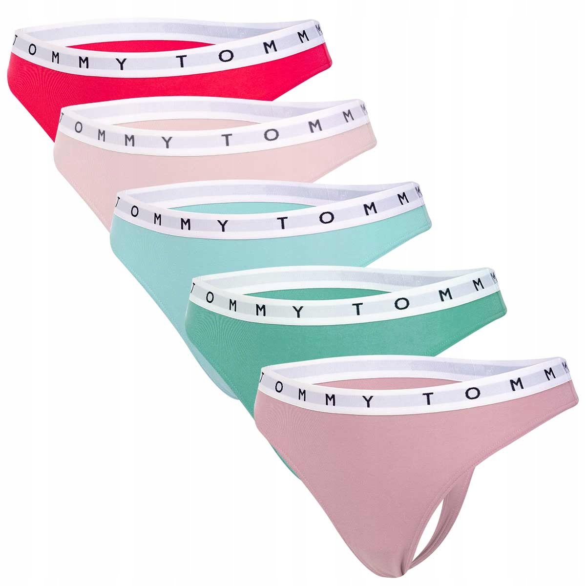 TOMMY HILFIGER MAJTKI DAMSKIE STRINGI 5P THONG rXS