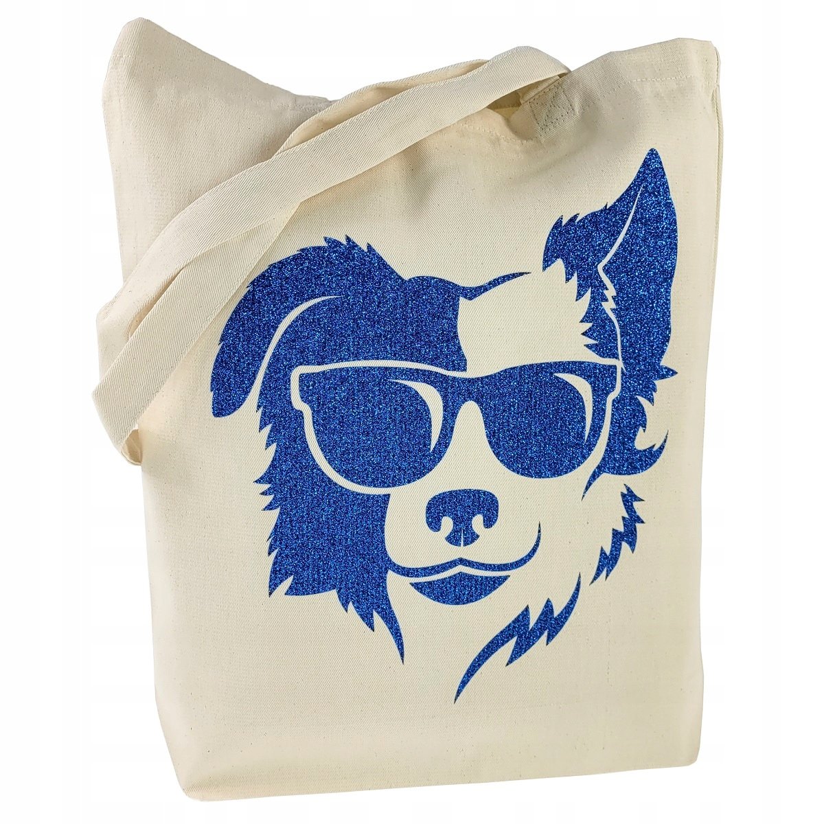TORBA bawełniana ecru 220g z nadrukiem pies BORDER COLLIE torebka na zakupy