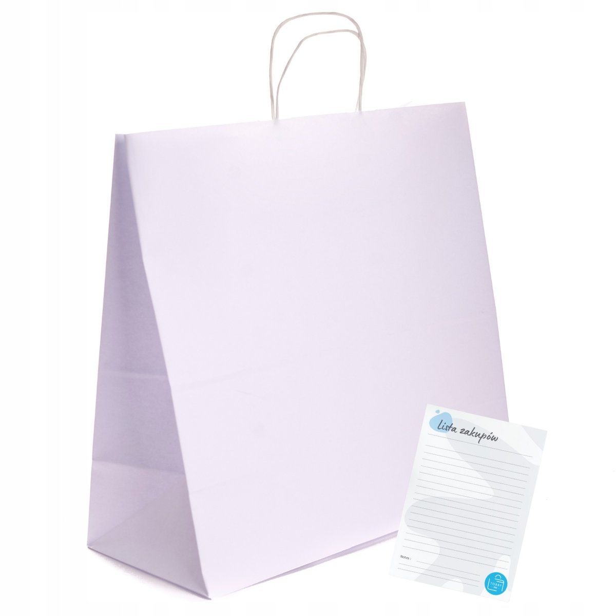 TORBA papierowa biała 40x18x39 torby na prezenty zakupy a3 DUŻE mocne 50szt