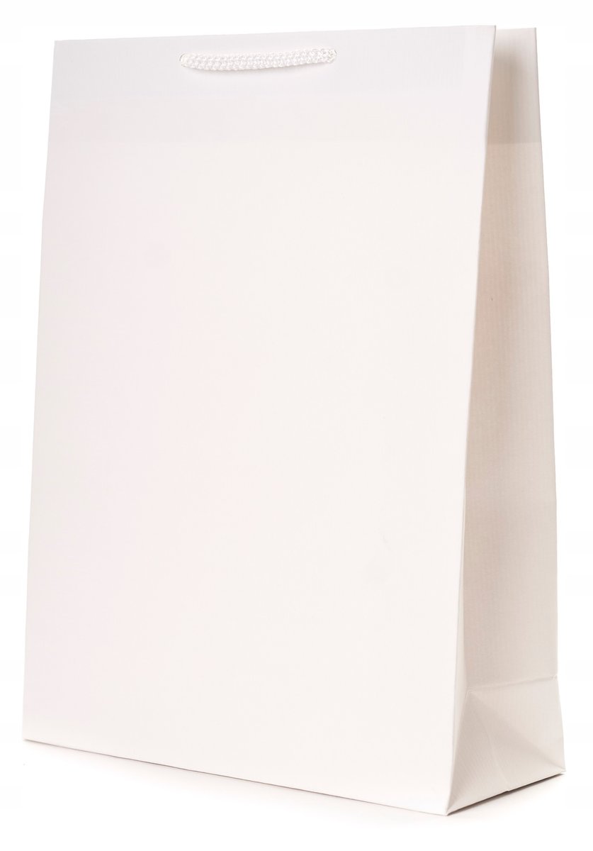 Torby papierowe białe A4 PRESTIŻ 24x9x32cm 100 szt