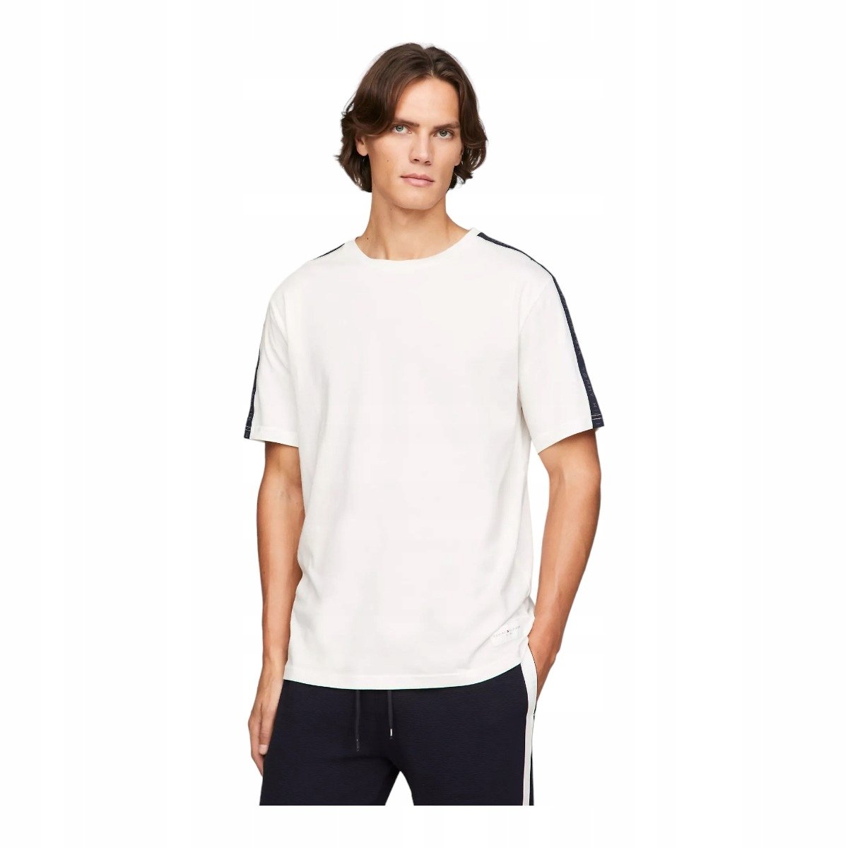 TOMMY HILFIGER MĘSKA KOSZULKA T-SHIRT SS TEE LOGO ECRU r.M