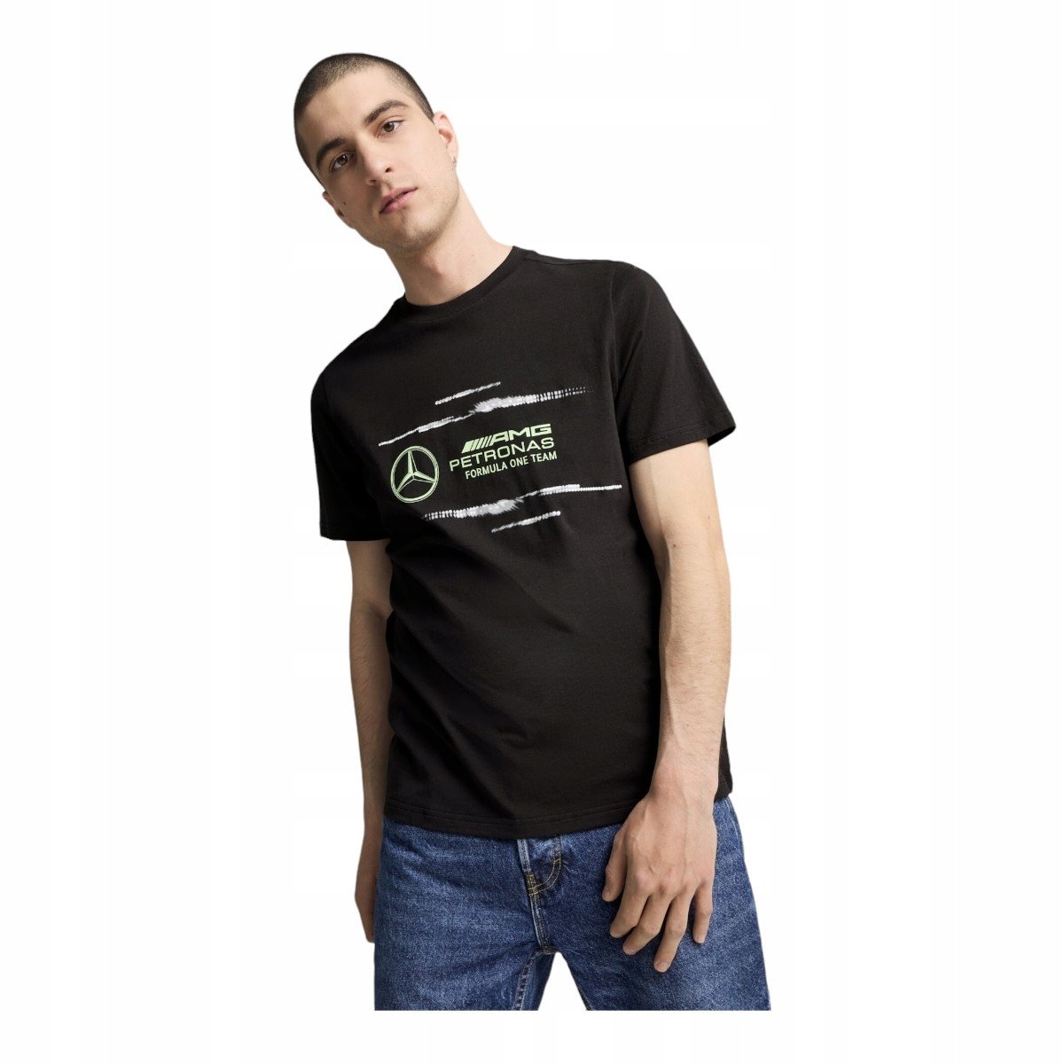 PUMA KOSZULKA MĘSKA T-SHIRT MAPF1 LOGO TEE CZARNA r.L