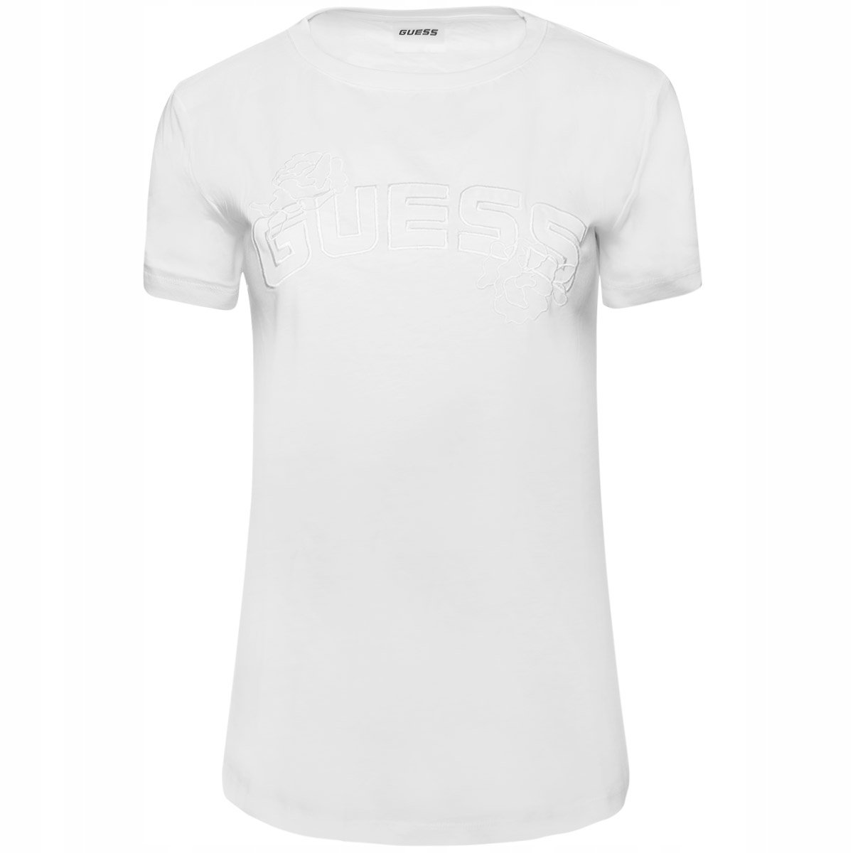 GUESS KOSZULKA DAMSKA T-SHIRT LISETTE SS T-SHIRT BIAŁA r.L