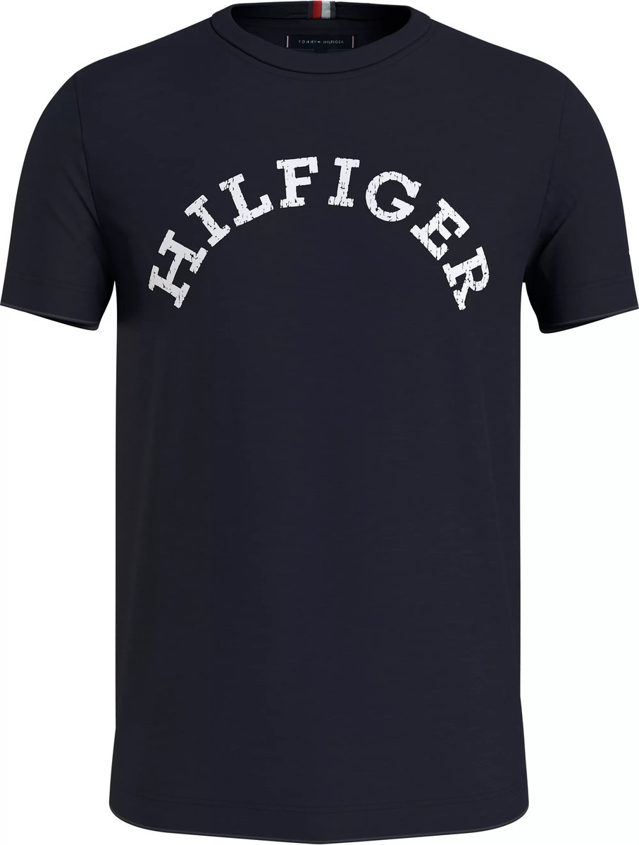 TOMMY HILFIGER KOSZULKA MĘSKA T-SHIRT HILFIGER ARCHED TEE GRANATOWA r.L