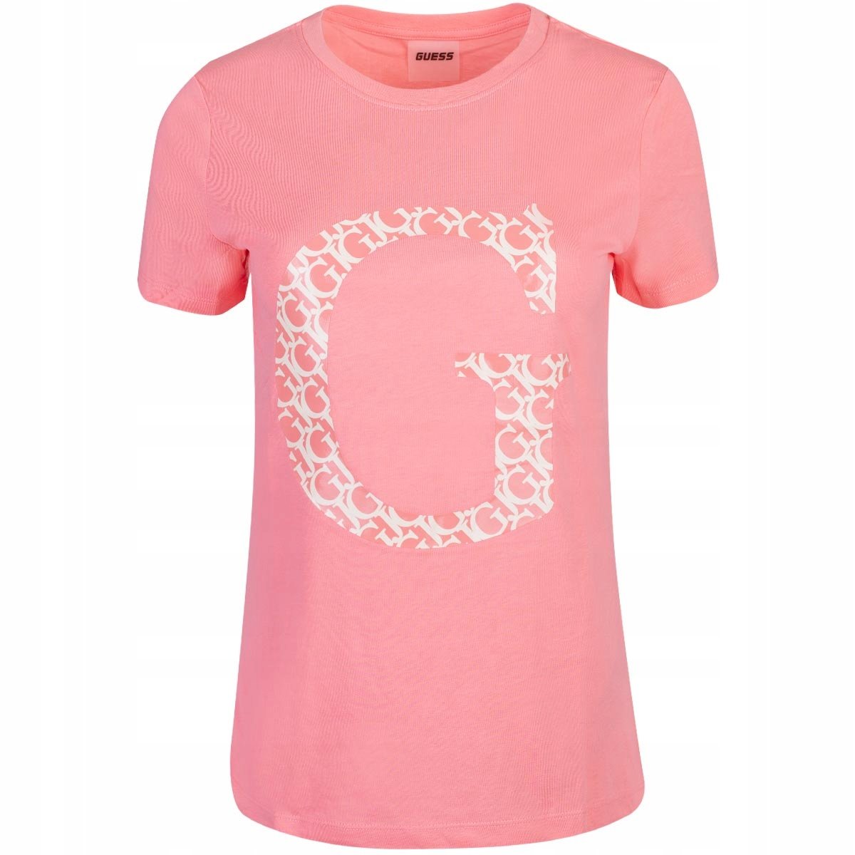 GUESS KOSZULKA DAMSKA T-SHIRT ALETHEA T-SHIRT RÓŻOWA r.S