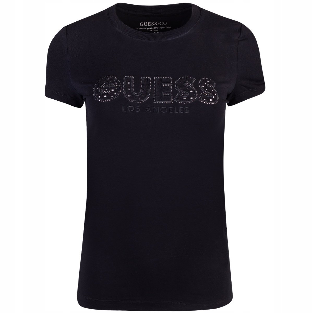 Guess Koszulka Damska T-Shirt Ss Cn Sangallo Tee Czarna R.Xs