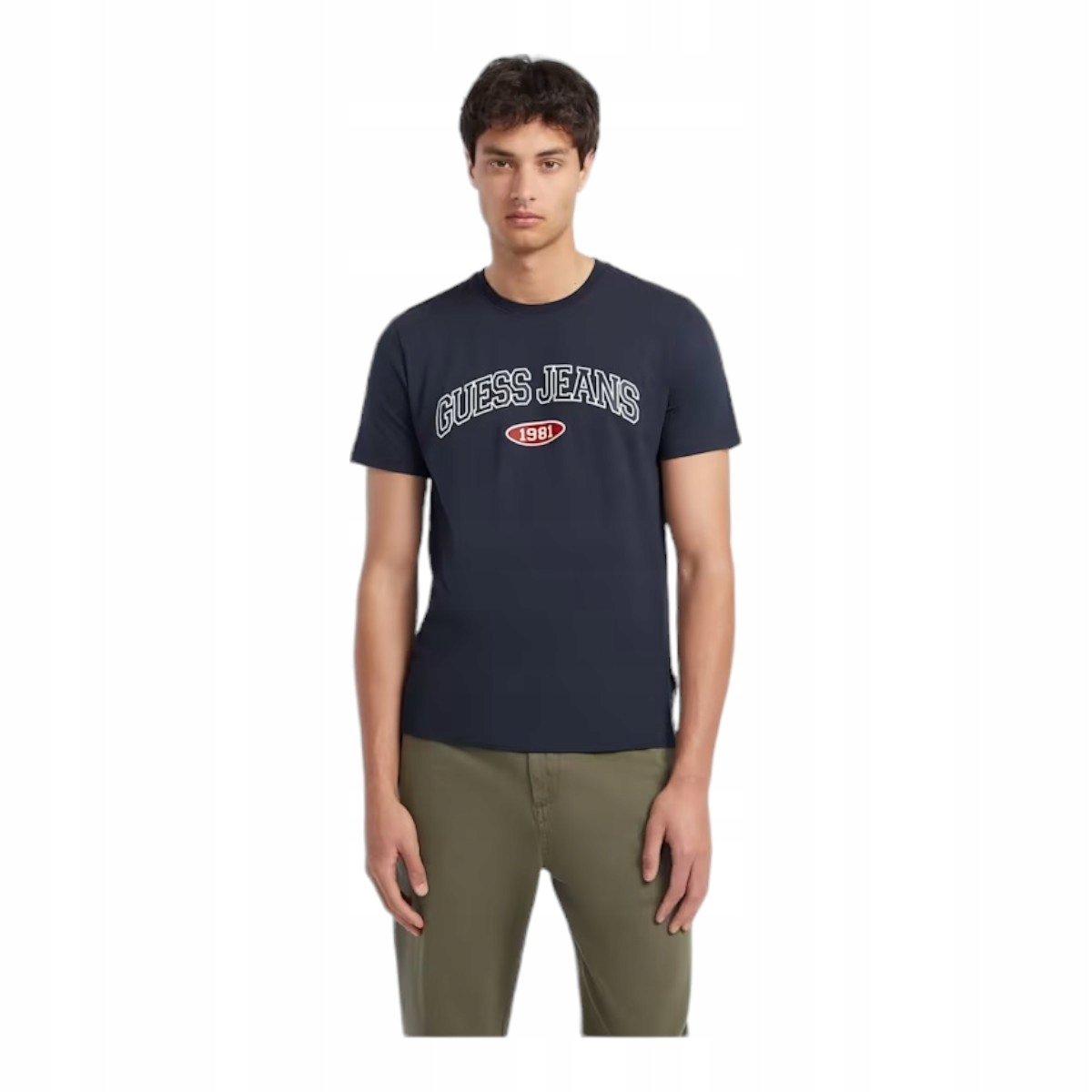 GUESS KOSZULKA MĘSKA T-SHIRT GJ SS CN SLIM GUESS GRANATOWA r.M