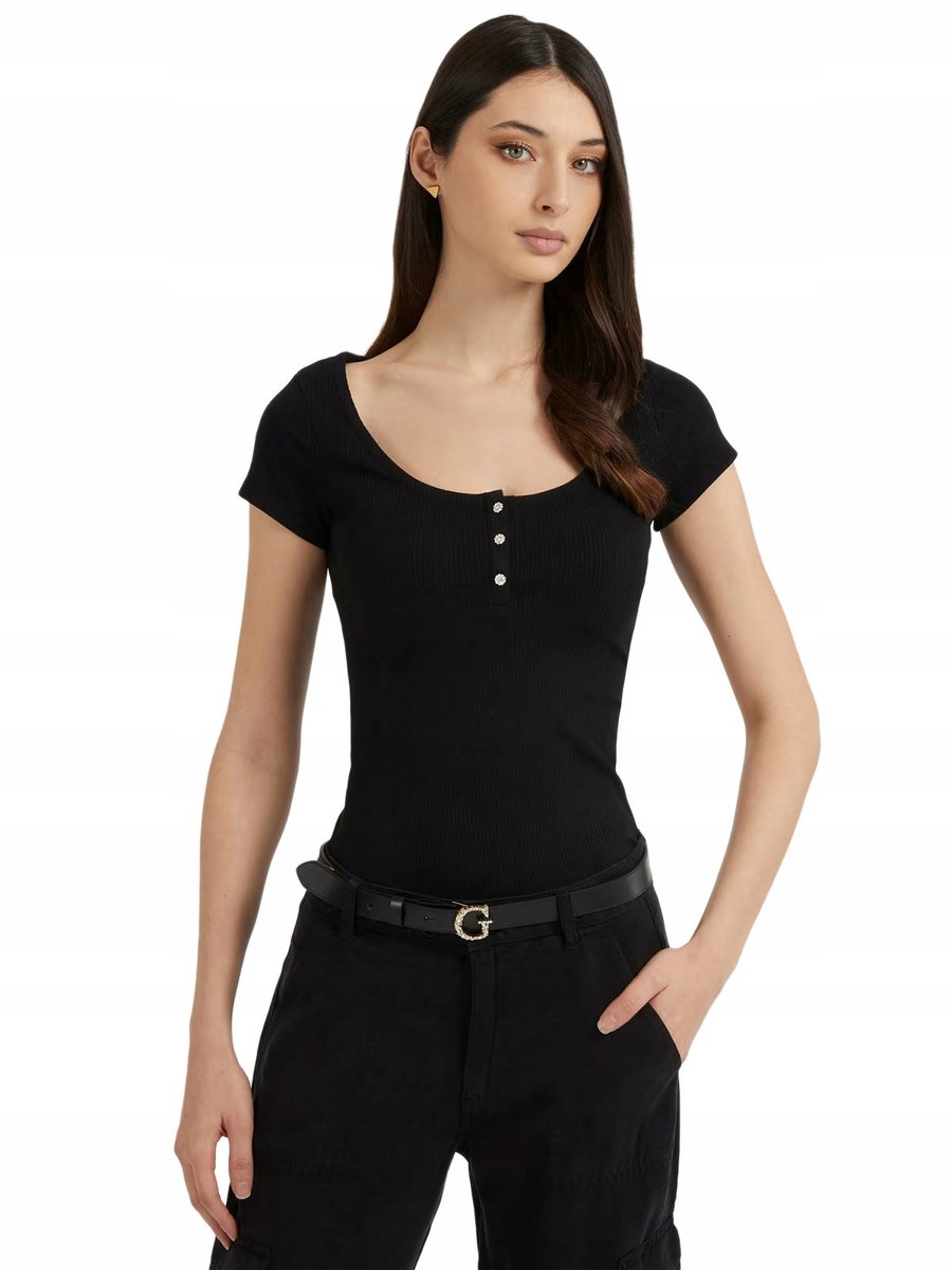 Guess Koszulka Damska T-Shirt Karlee Czarna R.S