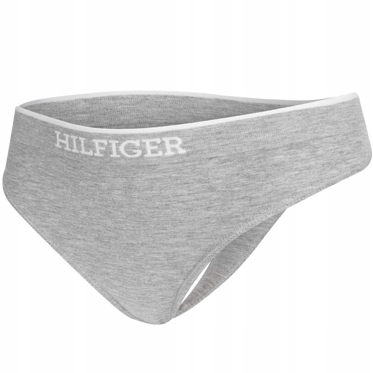 TOMMY HILFIGER STRINGI DAMSKIE MAJTKI 1P THONG SZARE r.S