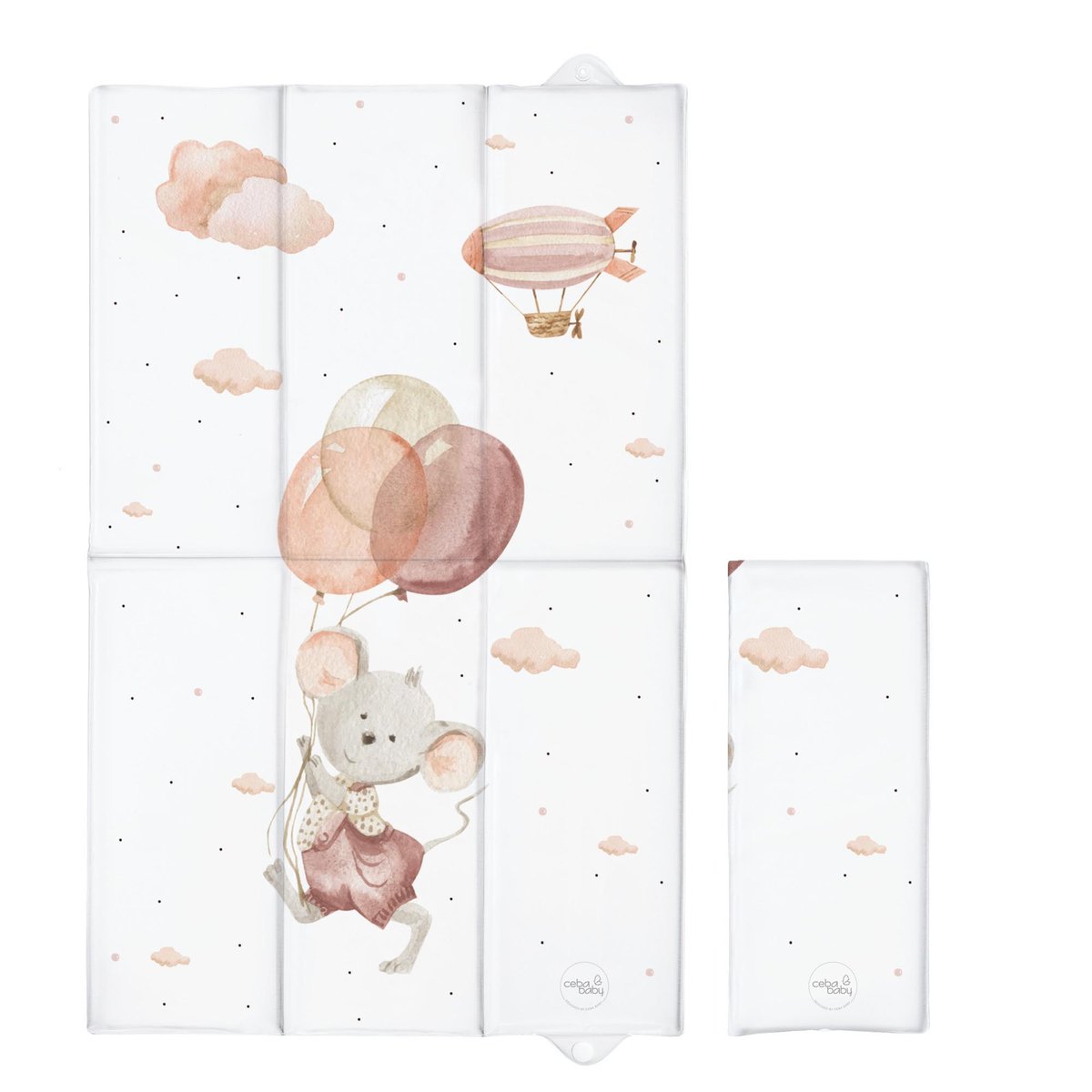 CEBA BABY Składana mata do przewijania duża (50x80) Basic Mouse