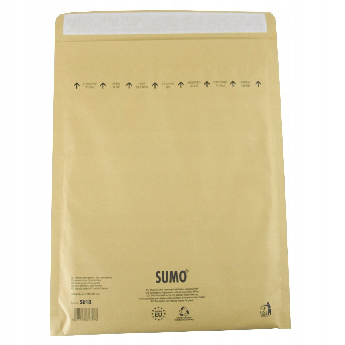 koperta SUMO SU18 KOPERTY 265x360 mm eko brązowa a4 ochronna pakiet 50 szt