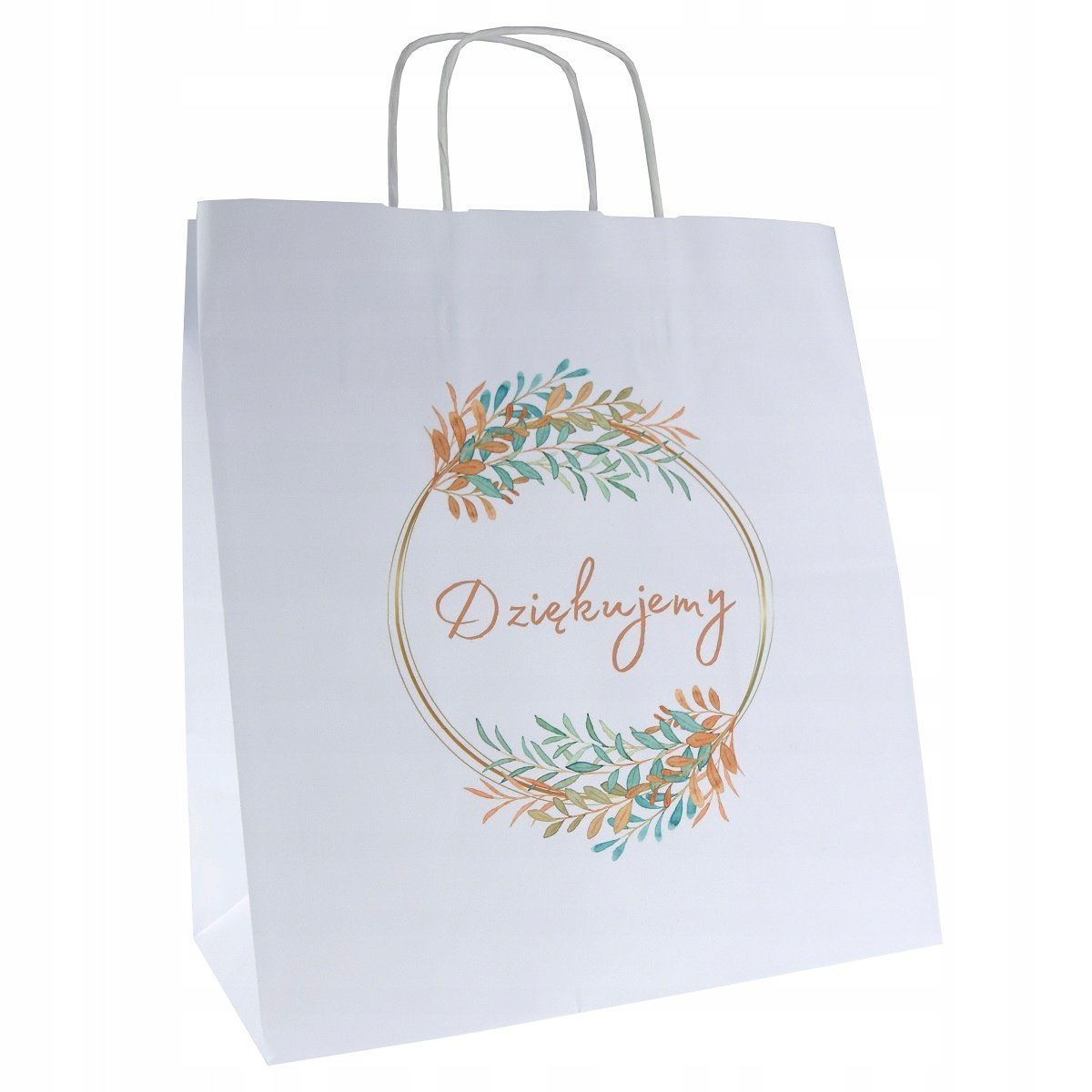 Torby papierowe 30x17x34cm PDZIĘKOWANIA dla gości