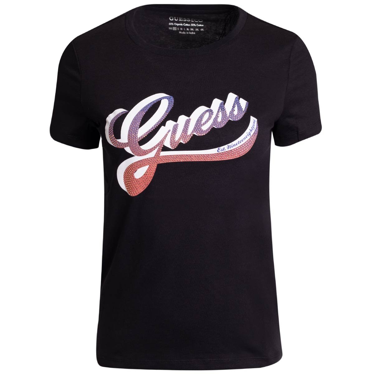 GUESS KOSZULKA DAMSKA T-SHIRT CZARNA r. M