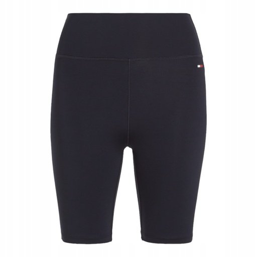 TOMMY HILFIGER LEGGINSY DAMSKIE KOLARKI ESS FLAG HW FITTED S GRANATOWE r.S