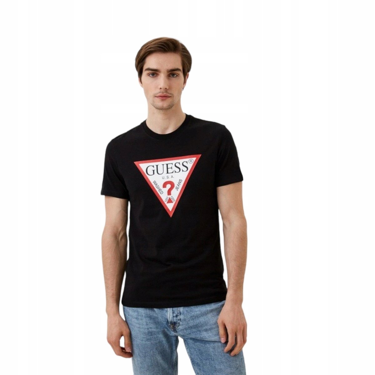 GUESS KOSZULKA MĘSKA T-SHIRT ORIGINAL CZARNA r.L