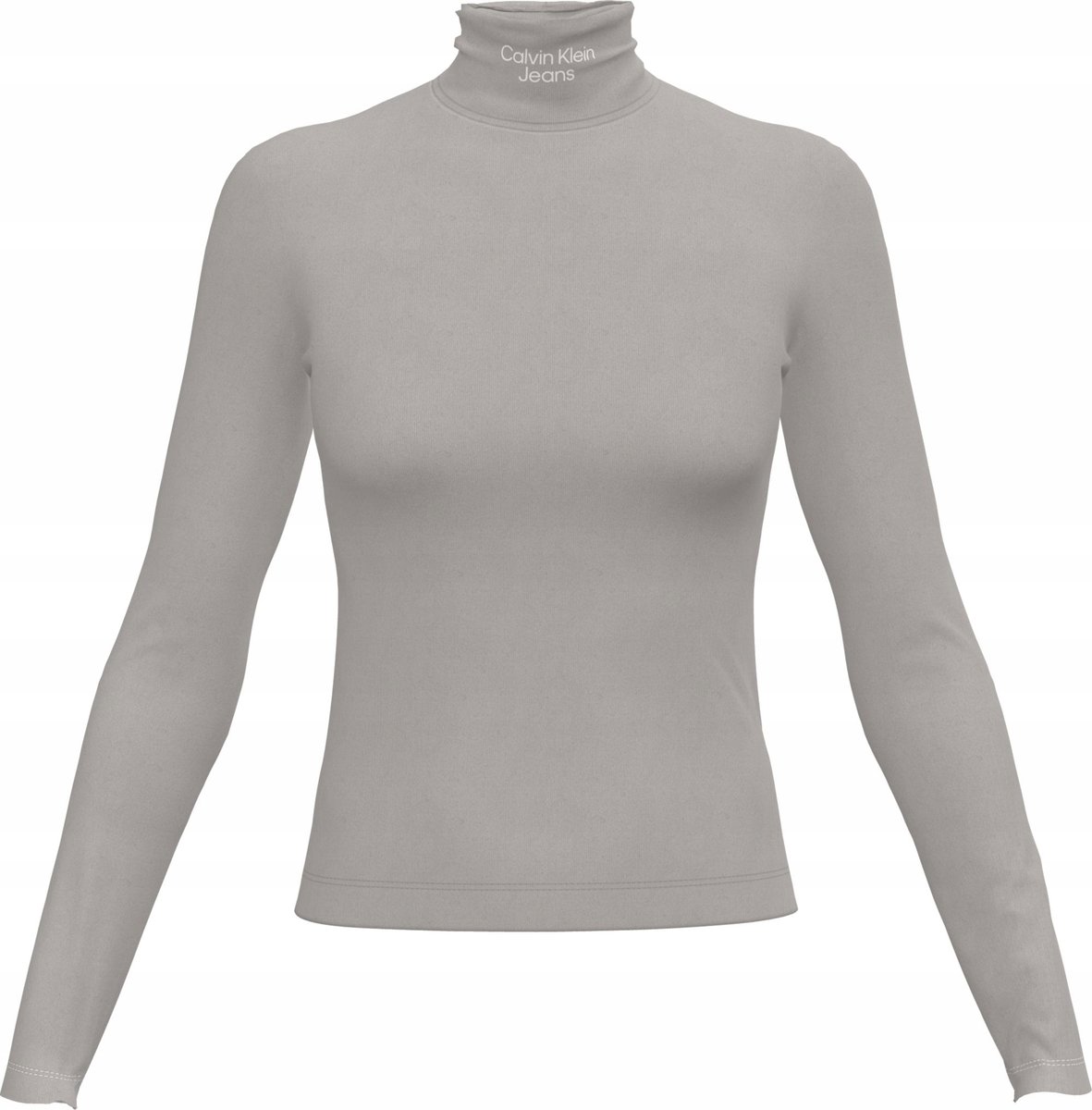 CALVIN KLEIN DAMSKI GOLF STACKED LOGO LS GREY r.S