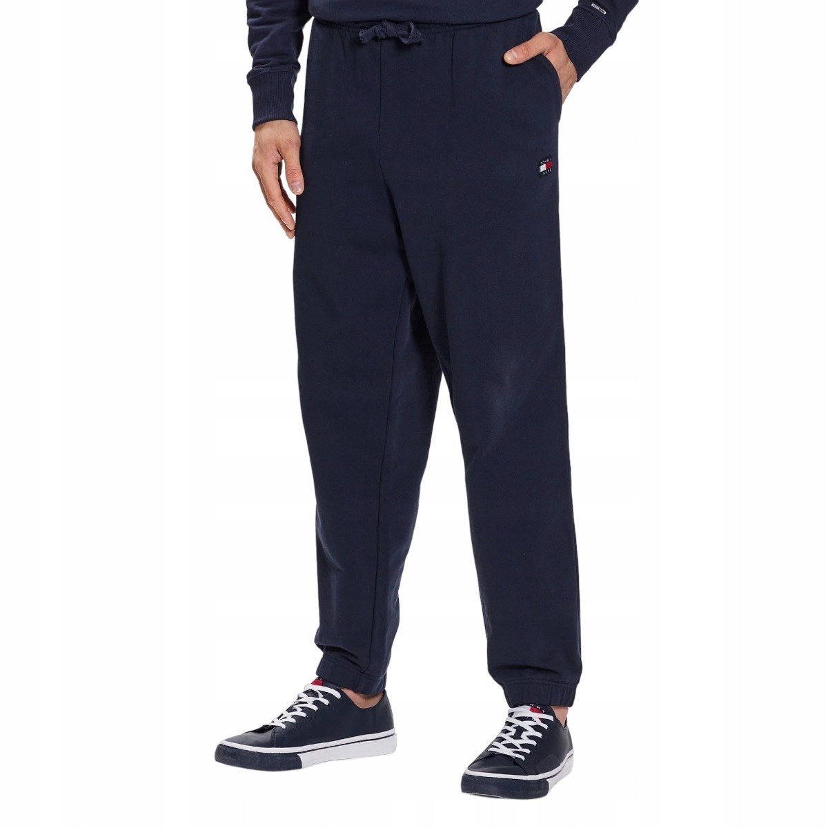 TOMMY HILFIGER MĘSKIE SPODNIE DRESOWE GRANAT r.XL