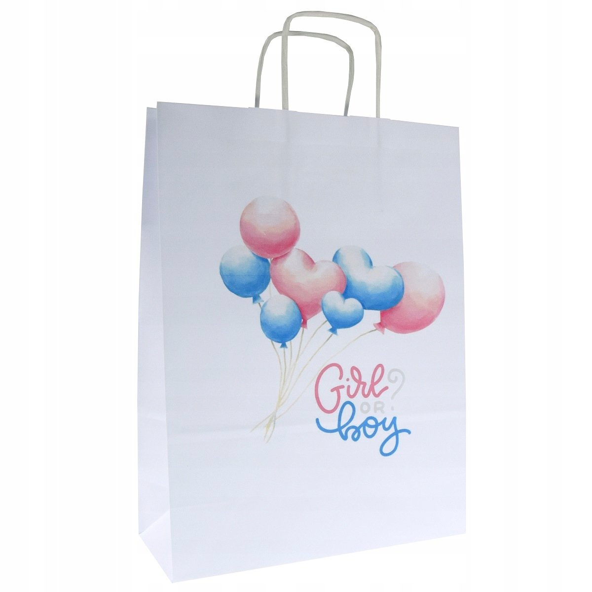Torebka papierowa z nadrukiem na baby shower torebka na prezent A4 24x10x32