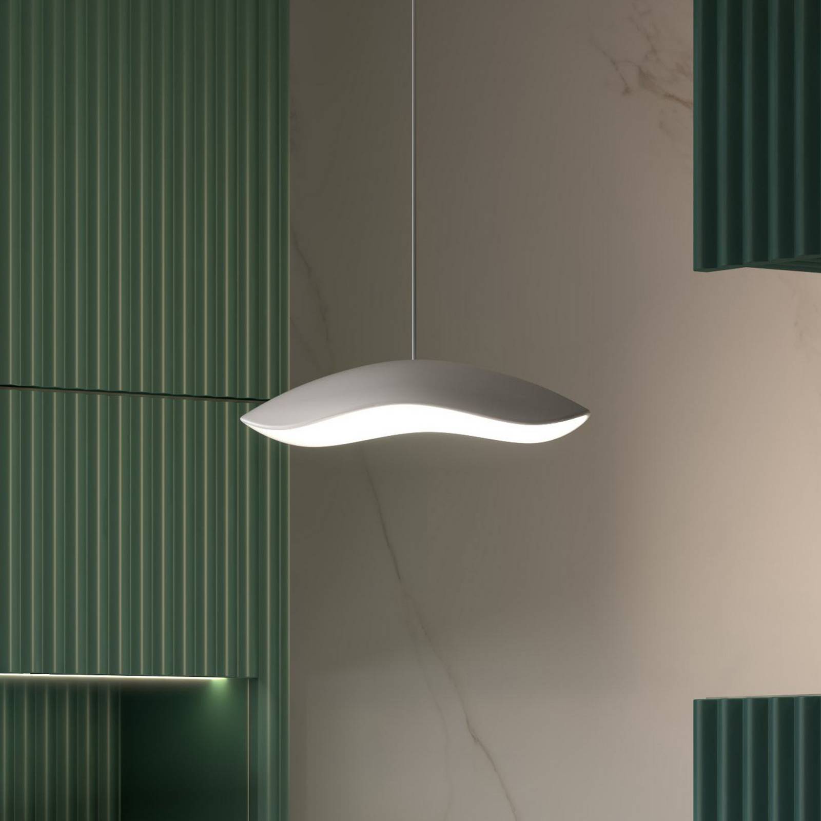 Bover Lampa wisząca Valentina S24, możliwość ściemniania, aluminiowy / szary / cynkowy, salon / jadalnia, aluminium, design