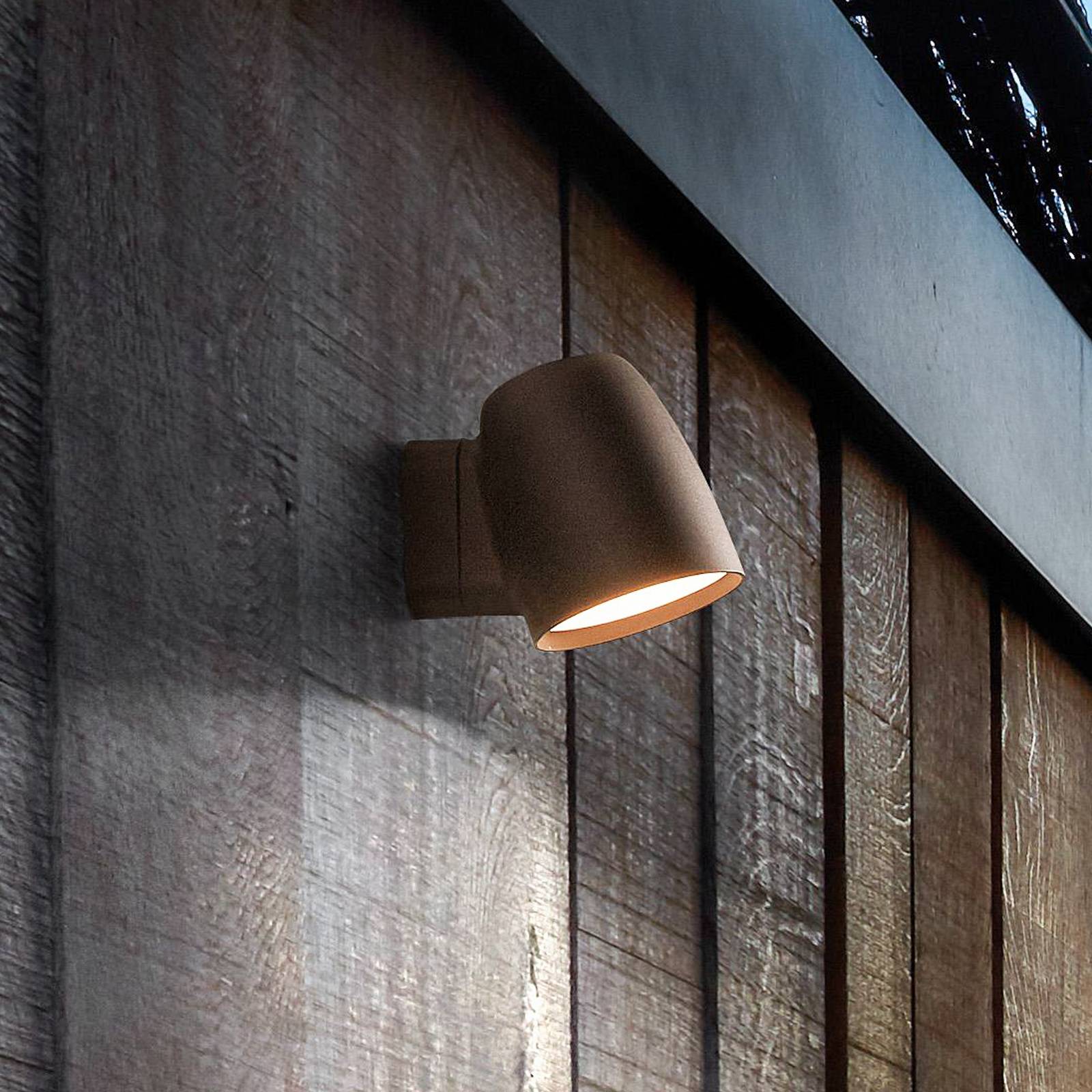 Bover kinkiet zewnętrzny LED Orzech, terakota, aluminium/stal