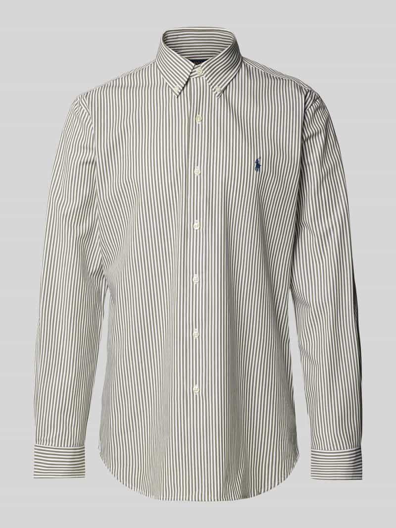 Koszula casualowa o kroju custom fit z kołnierzykiem typu button down