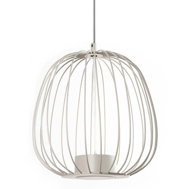 Zwisająca lampa do salonu Bell 40879 nad wyspę metalowa szara