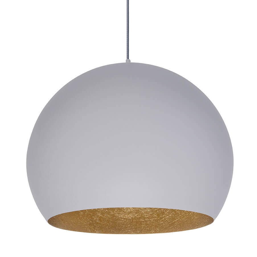 Zawieszana lampa Margo 41089 półokrąg do kuchni szary złoty