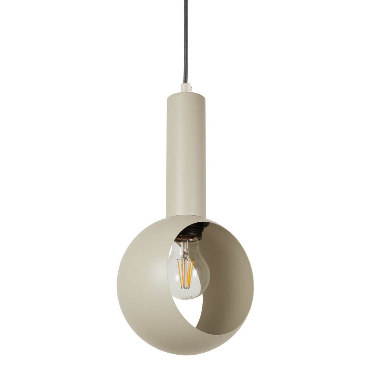 Lampa zawieszana Vitrum 41105 do kuchni okrąg round szara