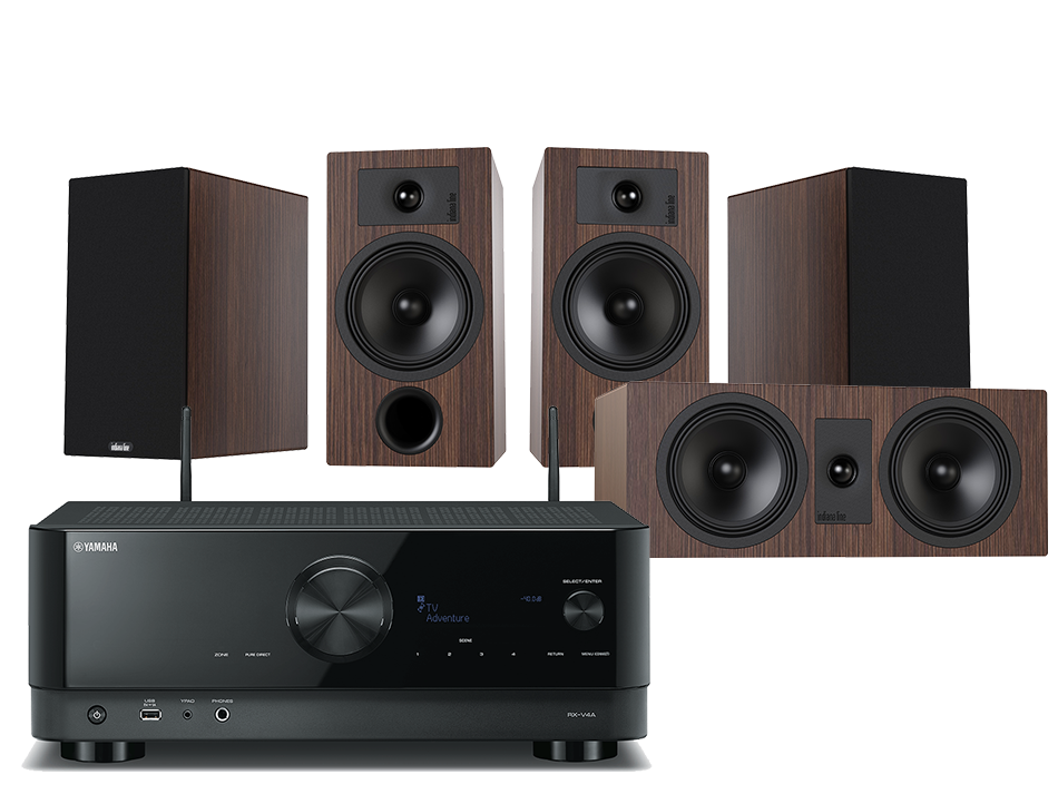 Yamaha RX-V4A (czarny) + Tesi 3 + 3 + 7 (mokka)