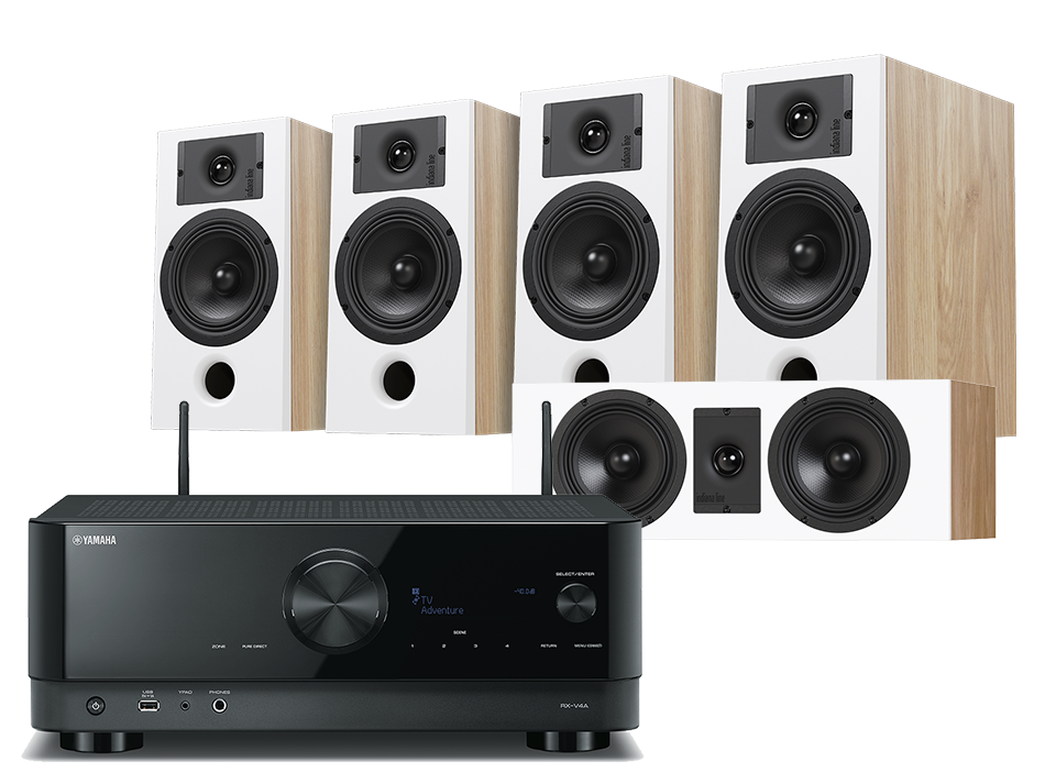 Yamaha RX-A4A (czarny) + Diva 3 + 3 + 7 (dąb)