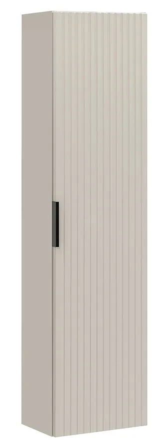 Beżowy frezowany ścienny regał łazienkowy M1-T61