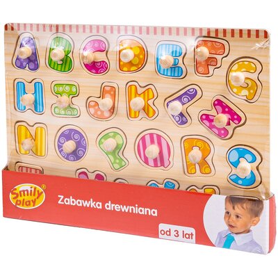 Smily Play Układanka drewniana z uchwytami - literki