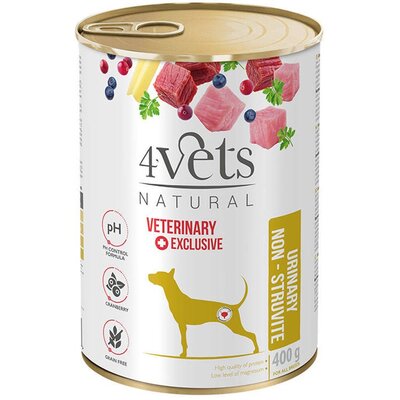 4Vets Natural Dog Urinary Non-Struvite 400 g - mokra karma w puszce