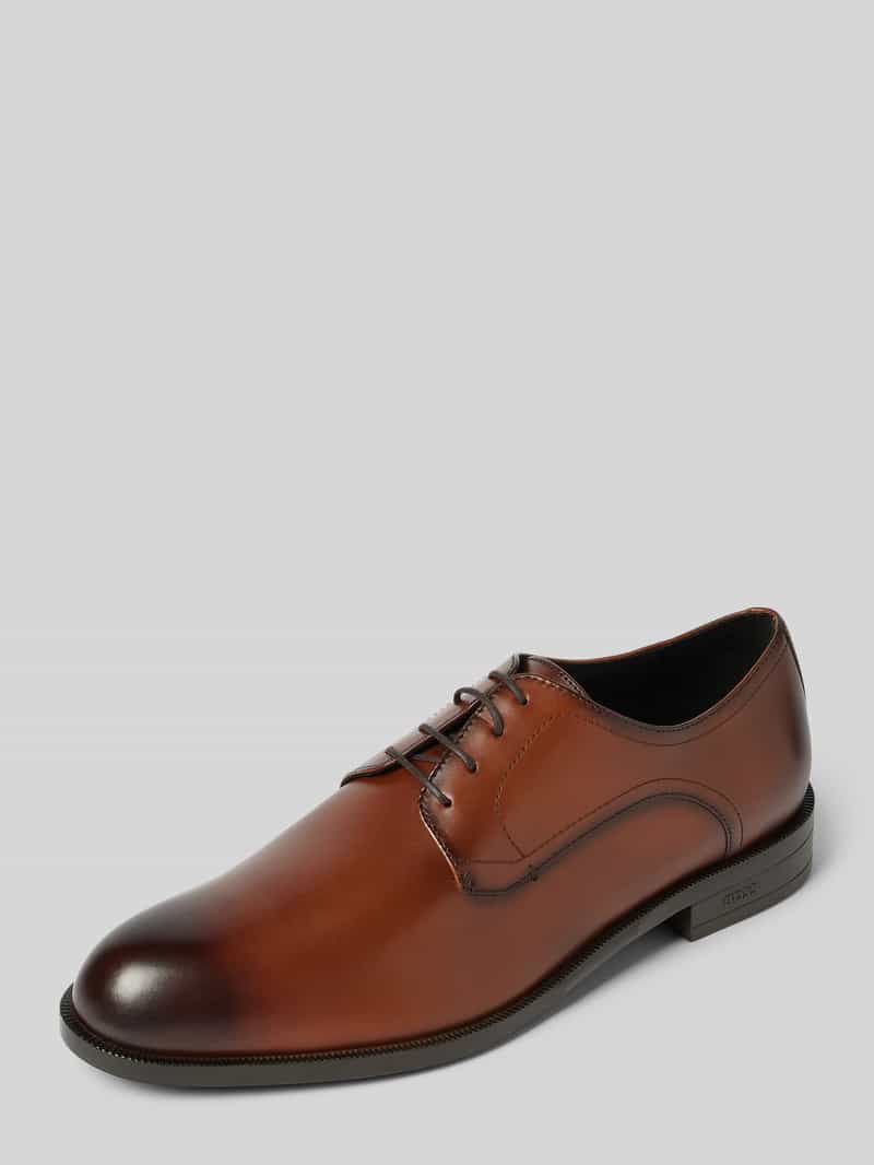 Buty derby skórzane z detalami z logo model ‘Tayil’